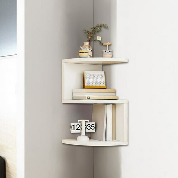 100Fens Corner Shelf Corner Corner Shelf No Punch Wall Organizer Bedroom Living Room Corner Bookshelf Kitchen Cabinet Storage Shelf