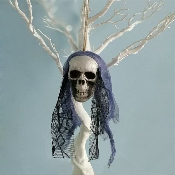 100Fens Creepy Halloween Hanging Skulls Lightweight Decorations for Yard Bar Party Supplies