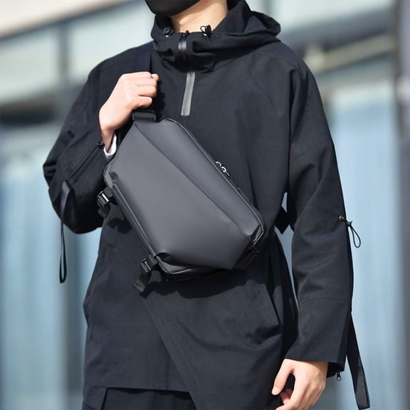 100Fens Crossbody Bag Men'S Watertight Material Chest Bag Multifunctional Sports Outdoor Leisure Shoulder Backpack Messenger Bag