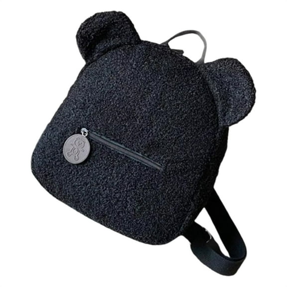 100Fens Customized Backpack Personalized Name Lamb Wool Bag Female and Winter Fashion Shoulder Bag Cute Custom Embroidery Name