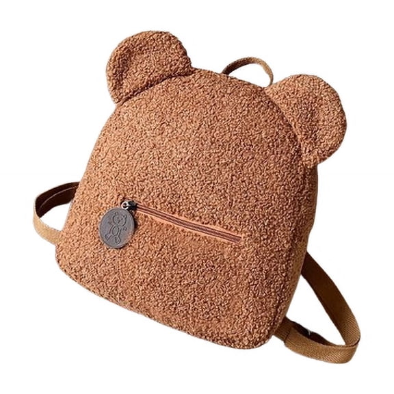 100Fens Customized Backpack Personalized Name Lamb Wool Bag Female and Winter Fashion Shoulder Bag Cute Custom Embroidery Name