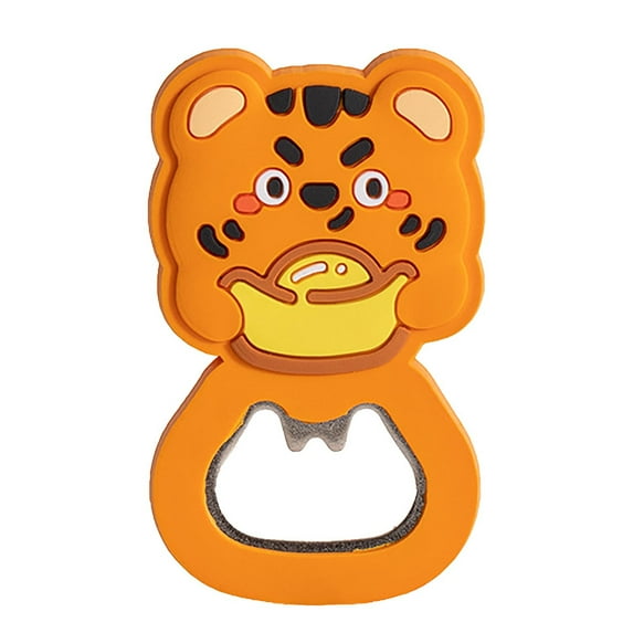 100Fens Cute Animal Beer Bottle Opener with Magnet - Fun and Functional Refrigerator Accessory, colorful silicon fridge magnet, novelty kitchen Decor