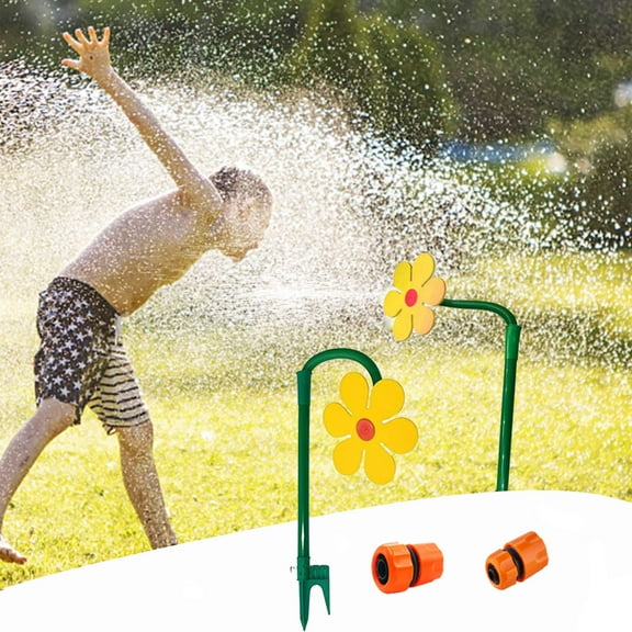 100Fens Dancing Sunflower Sprinklers,Garden Sprinklers,Automatic Garden Sprinklers,Spinning Crazy Flower Irrigation Tools,Water Toys For Children,Boys,Girls