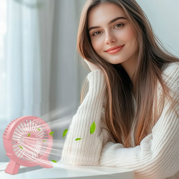 100Fens Desk Fan, USB Fan for Desk, Mini Desk Fan,Rotation Strong Wind, Protable Small Desktop Cooling Fan, Quite Mini Personal Fan for Home Office Table Bedroom Travel Curise