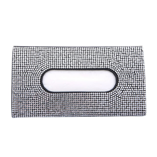 100Fens Diamondencrusted Car Sun Visor Tissue Box Car Full Diamond