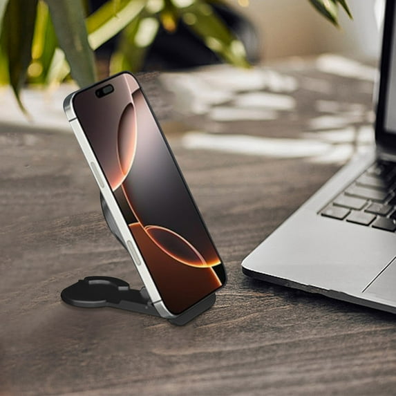 100Fens Double - Adjustable Magnetic Phone RingHolder - Foldable Lazy Desk Phone Mount With Finger Ring Grip