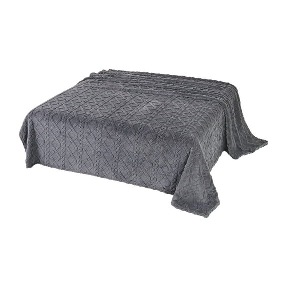 100Fens Double-Sided Flannel Taffeta Blanket Comfort Conditioning Cover Blanket Nap Sofa Blanket 9 Colors Available