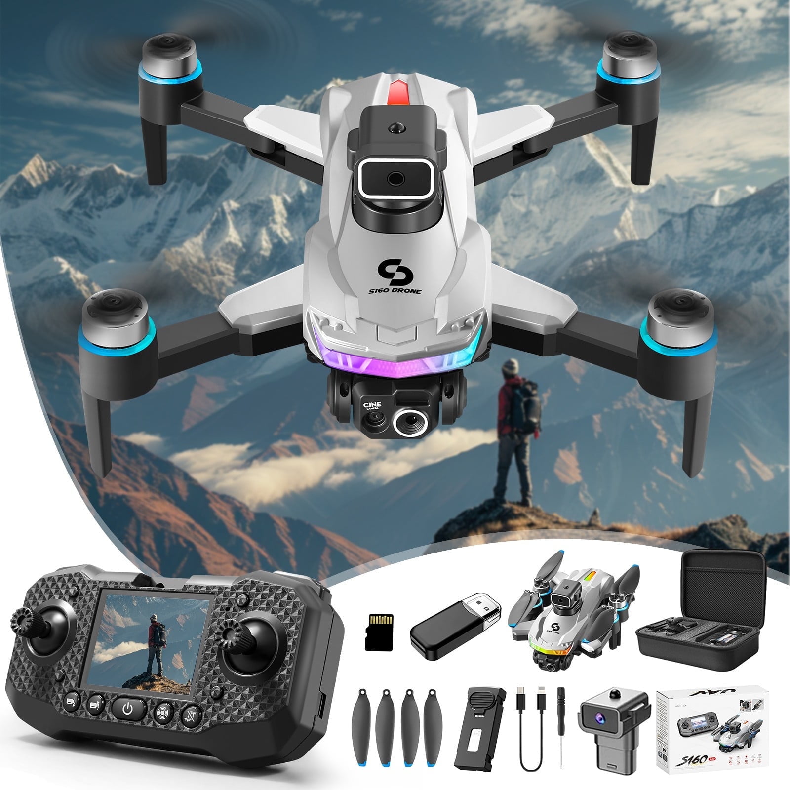 Space Force 2.4GHz R/C Flying Rocket Drone with LED Lights
