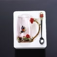 thumbnail image 1 of 100Fens Enamel Colored Water Cup Glass Cup Coffee Cup Valentine's Day Gift Cup, 1 of 7