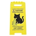 thumbnail image 1 of 100Fens Funny Beware Of Cats Vomitus Mini Foldable Table Sign Double-Sided Printed Cats Themed Decor And Various Breeds And Colors, 1 of 5