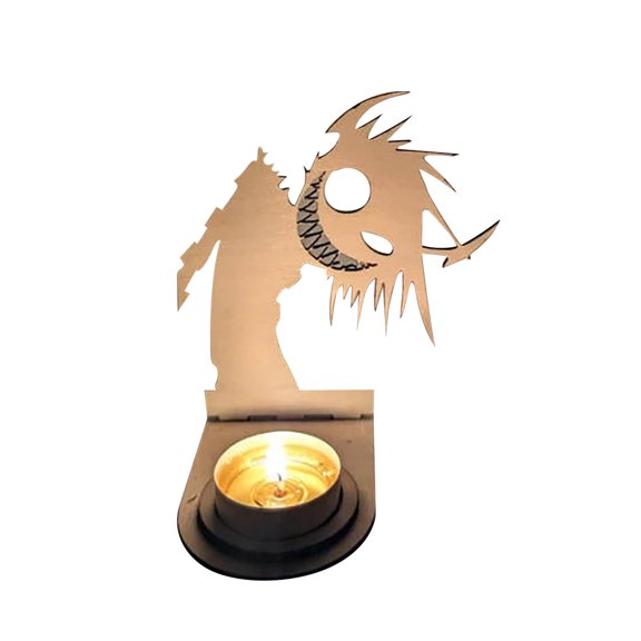 100Fens Funny Shadow Candlestick Holder, Halloween Candle Holder Funny Halloween Decorations Bat Shadow Tea Light Scary Tea Light Candle Stands Decorations Fall&nbsp;Decor
