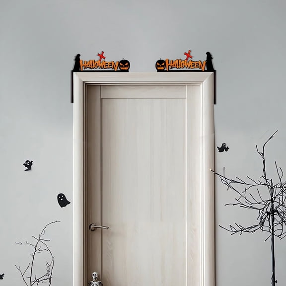 100Fens Halloween Door Frame Decorations Door Corners Window Corners Spider Webs Ornaments Ghost Festival Home Decorations Bats Pumpkins Corner Stickers