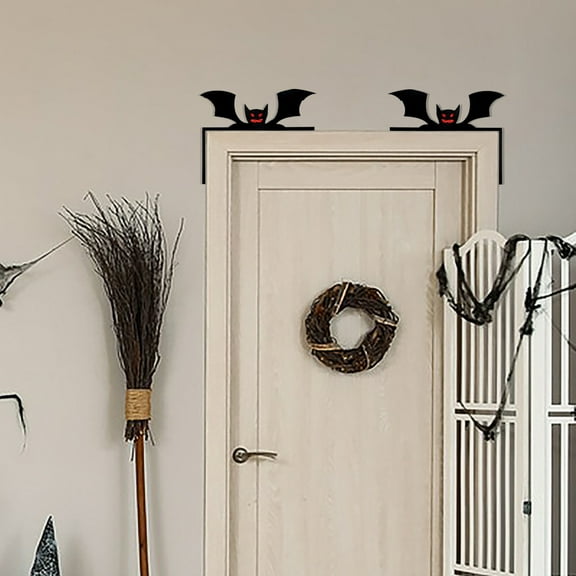 100Fens Halloween Door Frame Decorations Door Corners Window Corners Spider Webs Ornaments Ghost Festival Home Decorations Bats Pumpkins Corner Stickers