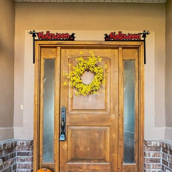 100Fens Halloween Door Frame Decorations Door Corners Window Corners Webs Ornaments Ghost Festival Home Decorations Bats Pumpkins Corner Stickers Fall&nbsp;Decor