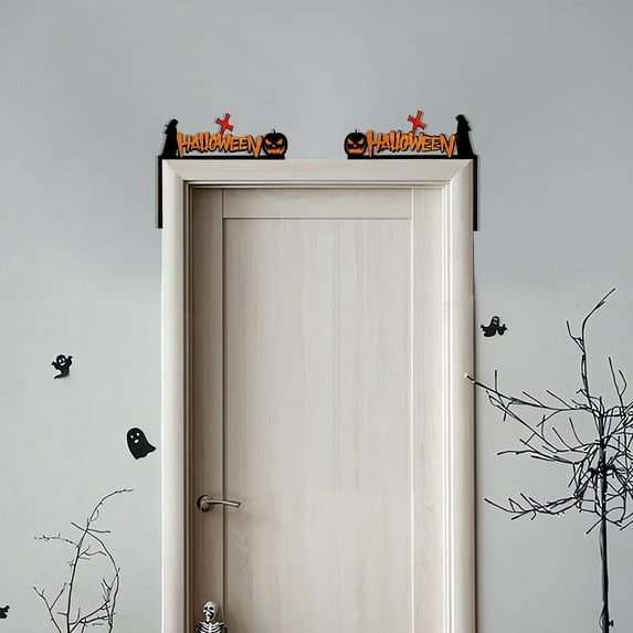 100Fens Halloween Door Frame Decorations Door Corners Window Corners Webs Ornaments Ghost Festival Home Decorations Bats Pumpkins Corner Stickers Fall&nbsp;Decor