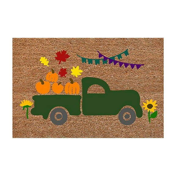 100Fens Halloween Pumpkin Floor Mat Halloween Decoration Entrance Door Mat Household Mat Halloween Rug for Home Dormitory Office Decor