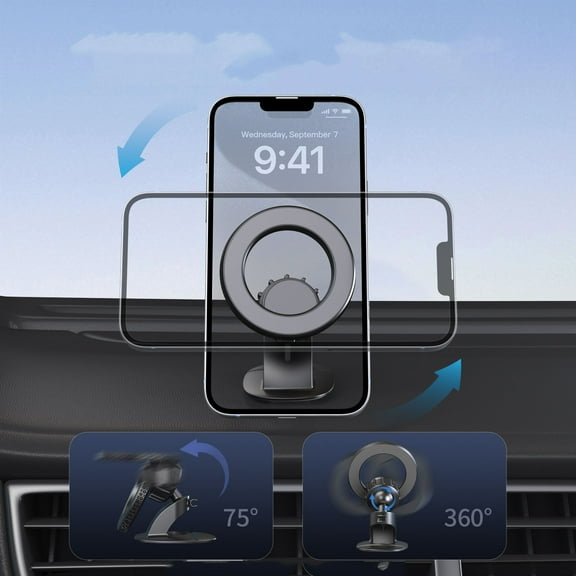 100Fens Hands Free Phone Mount for Car Car Phone Stand Magnetic Stand Mini Phone Navigation Stand