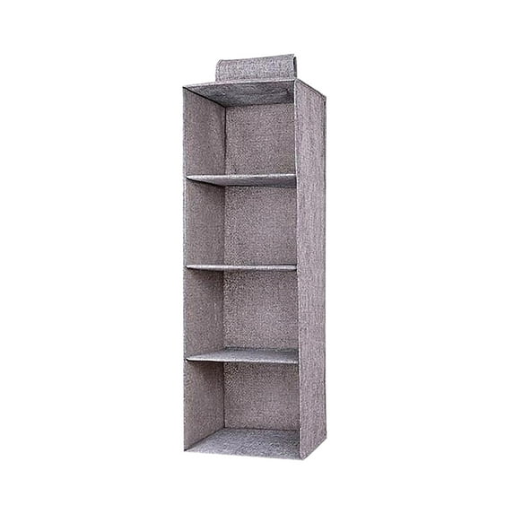 100Fens Hanging Multi-Layer Storage Bag Cotton Linen Hanging Bag Washable Drawer Type