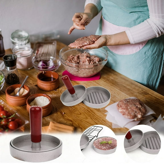 100Fens Heavy Hamburger Press Burger Meat Beef Grill Patty Maker Mould Kitchen Bbq Tool