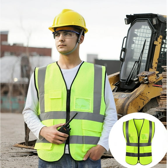 100Fens High Visibility Running Reflective Vest Security Equipment Night Work Tops