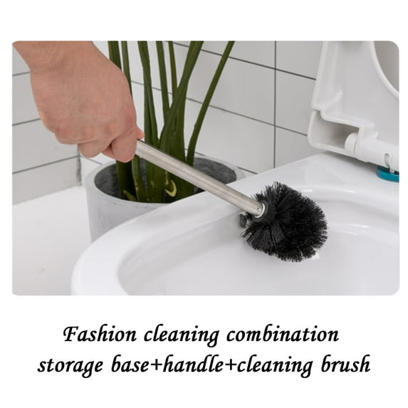 100Fens Household Plastic Stainless Steel Toilet Brush, Toilet Cleaning Brush, Plastic Toilet Cleaning Brush
