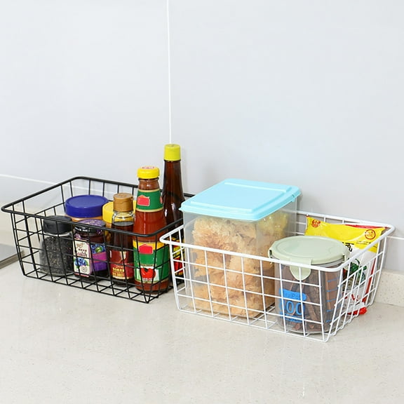 100Fens Iron Wire Storage Basket Organizer Bath/Kitchen/Laundry Rooms Multi-Purposes