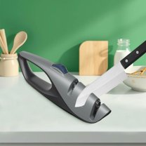 100Fens Knife Sharpeners for Kitchen Sharpening Angle, Pocket Knife Sharpening, Design with Non-Slip Rubber Edge Grip, Knife Sharpener for Kitchen Knives, Serrated Knives, Scissors