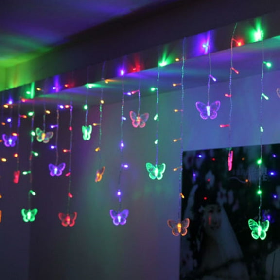 100Fens LED String Curtain Lights Colorful Wedding Children Room Decor Lamp