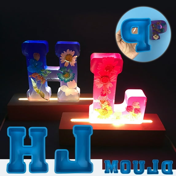 100Fens Large Alphabet Epoxy Resin Mould English Letter Alphabet Letter