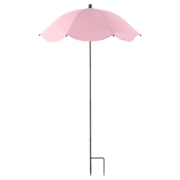 100Fens Large Garden Parasol With Plant Stake Outdoor Sunlight Shade And Rain Protection Umbrella For Potted Plants