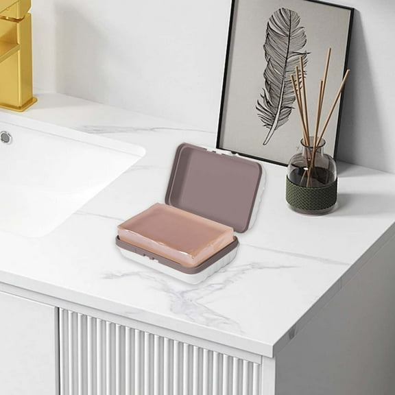 100Fens Leakproof Travel Soap Dish With Lid - Draining Soap Bar - Travel Soap Container Portable Soap Case For Traveling Camping Outdoor Gym Bathroom