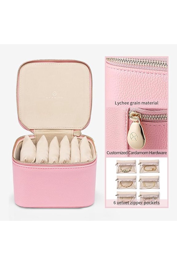 Leather Jewelry Boxes For Travel Jewelry Box Convenient Travel Packaging Bag Jewelry Storage Box Earrings