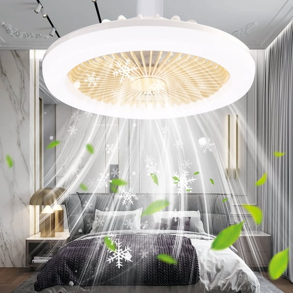 100Fens Led Fan Light E27 Screw Remote Control Study Bedroom Modern