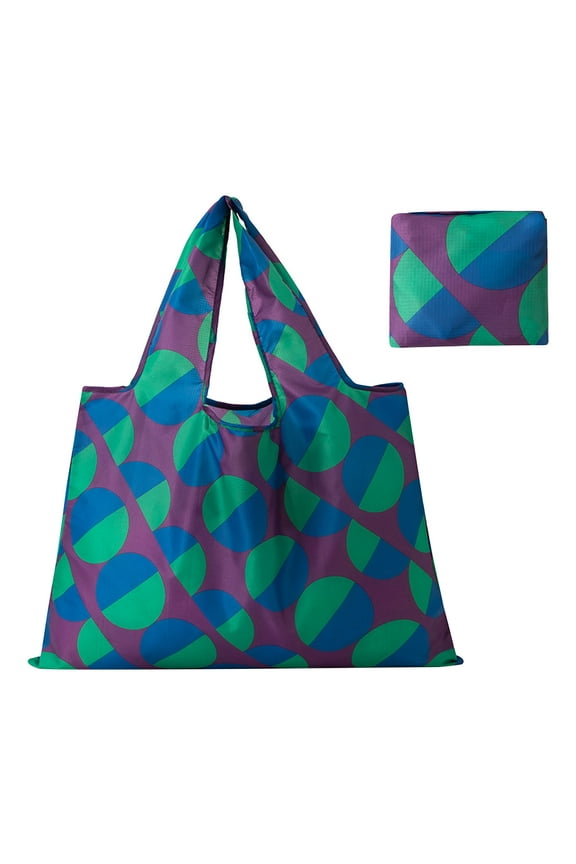 Lightweight Portable Foldable Shopping Bag,Large Capacity Print Tote Bag,Reusable Shoulder Bag For Women
