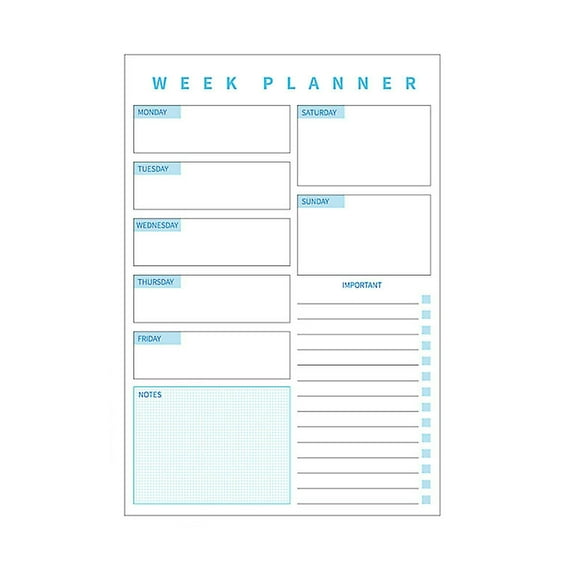100Fens Magnetic Absorber Tearable Memo Book Efficiency Manual Weekly Record Book Management Weekly Plan Book