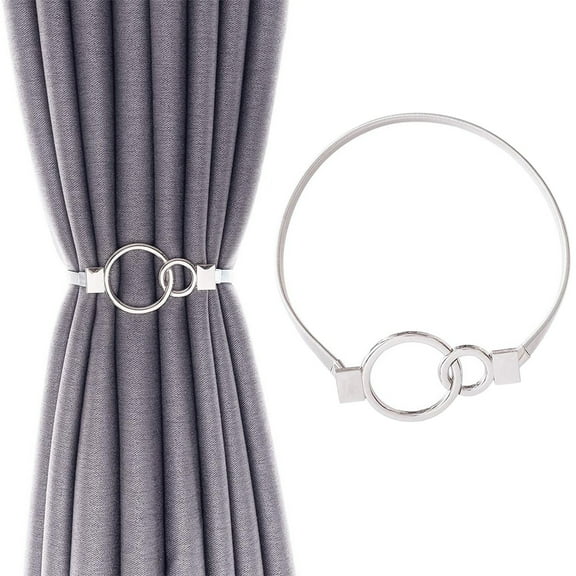 100Fens Magnetic Curtain Tiebacks,1Pc Twisted Knot Drape Holdbacks For Home And Office,Curtain Buckles With Woven Rope For Decoration