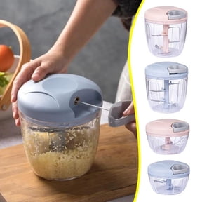 100Fens Manual Pull Food Chopper Hand Pull String Garlic Chopper For Kitchen Easy Cleaning Food Processor For Onions Garlic Carrots Tomato Meat With Stainless Steel