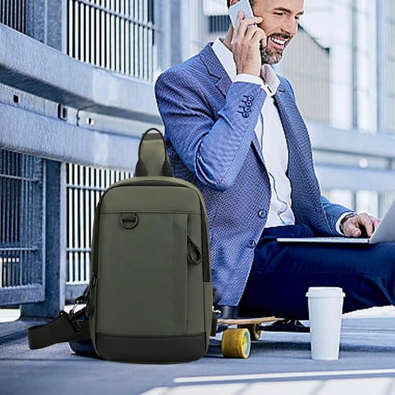 100Fens Men's And Women's Crossbody Bag Large Capacity Chest Bag For Travel Wear- And Fashionable Crossbody Bag Waterproof Chest Bag