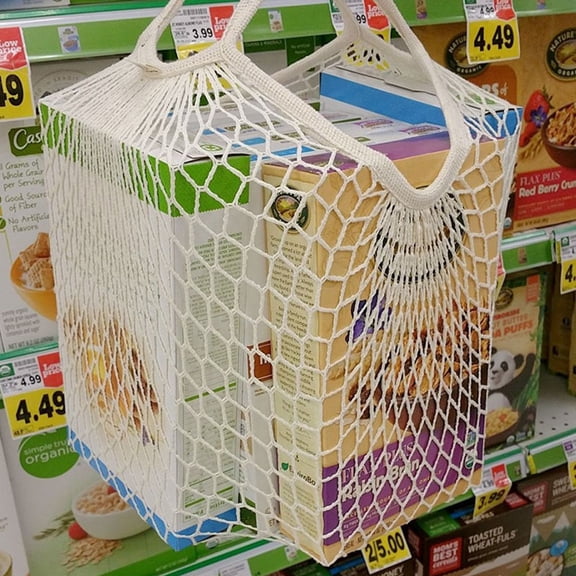 100Fens Mesh Net Turtle Bag String Shopping Bag Reusable Fruit Storage Handbag New Portable Produce Bag