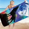 thumbnail image 1 of 100Fens Microfiber Beach Towel Super Lightweight Colorful Bath Towel Sandproof Beach Blanket Multi-Purpose Towel For Travel Swimming Pool 30X60 Inch, 1 of 3