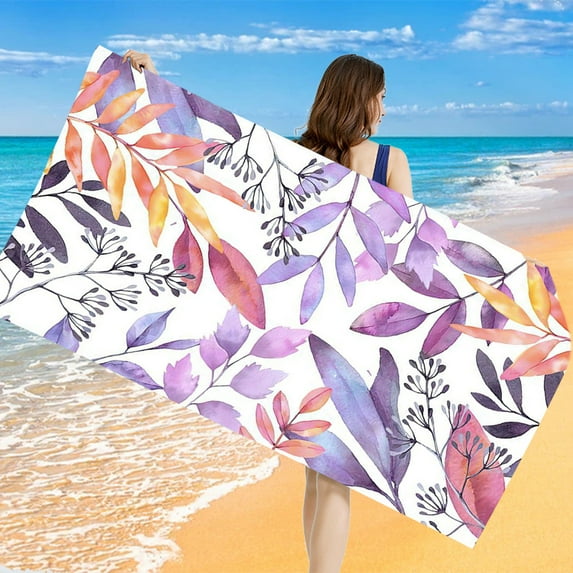 100Fens Microfiber Beach Towel Super,Lightweight Special Pattern Bath Towel,Sandproof Beach Blanket,Multi-Purpose Towel For Travel Swimming Pool Camping 27.56X55.12In