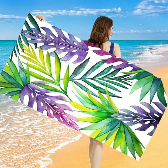 100Fens Microfiber Beach Towel Super,Lightweight Special Pattern Bath Towel,Sandproof Beach Blanket,Multi-Purpose Towel For Travel Swimming Pool Camping 27.56X55.12In