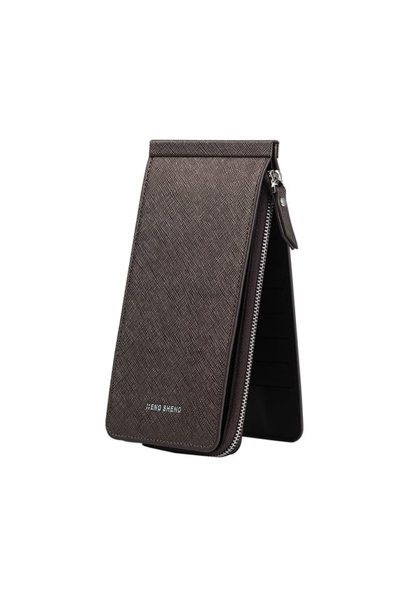Multifunctional Long Wallet, Women Zipper Pocket Leather Credit Card Bifold Wallet With 26 Card Slots