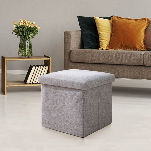 100Fens Multifunctional Storage Stool Can Sit,Storage Stool,Home Color Combination Fabric Folding Storage Box,Shoe Changing Stool