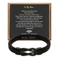 thumbnail image 1 of 100Fens New Stainless Steel Leather Bracelet Magnetic Black Stainless Steel Bracelet For Men, 1 of 1