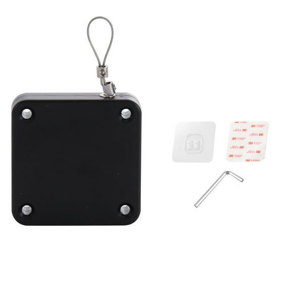 100Fens No-hole Cushioning Mute Pull Rope Door Closer Telescopic Sliding Door Office Bedroom Door Automatic Return Door Closer