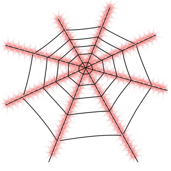 100Fens Orange Purple Halloween Spider Web Lights 56 LED Battery Operated Waterproof Round Net Lights Halloween Decor Home Party Yard Indoor Outdoor