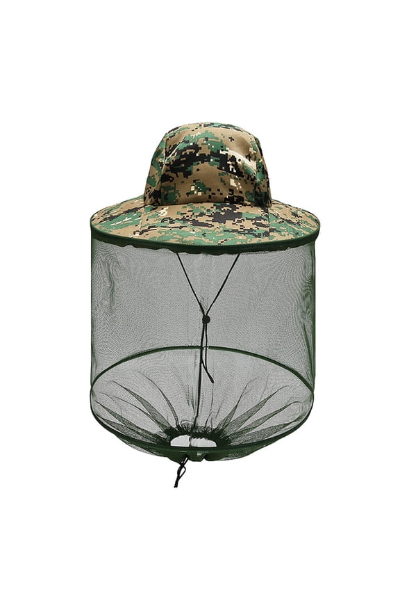 Outdoor Mosquito Resistance Hat Bee Insect Net Mesh Face Protector Cap