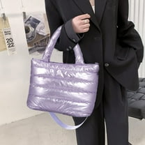 100Fens Oxford Tote Bags for Women Girls Quilted Tote Handle Large Capacity Lightweight Aesthetic Pure Color Tote Bag