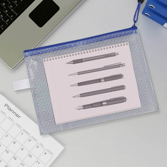 100Fens Plastic Envelopes A4 Letter Size File Folders Organizer Poly Zip Envelopes, Translucent Expanding Document Storage Wallet Pouch with Zipper for School and Office Supplies